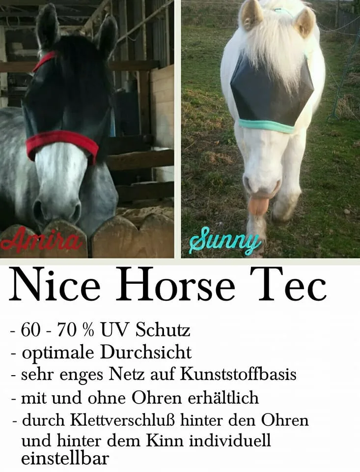 Pferd mit UV-Schutzmaske
